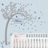 Baby Nursery Tree Wall Decal with Customized Name Wall Sticker